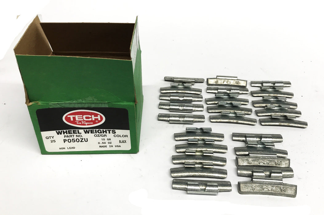 Tech Tire Repairs Non-lead Wheel Weights P050ZU [Lot of 100] NOS