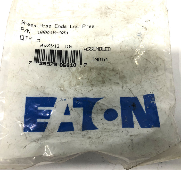 Eaton Low Pressure Brass Hose End 10004B-A05 [Lot of 4] NOS