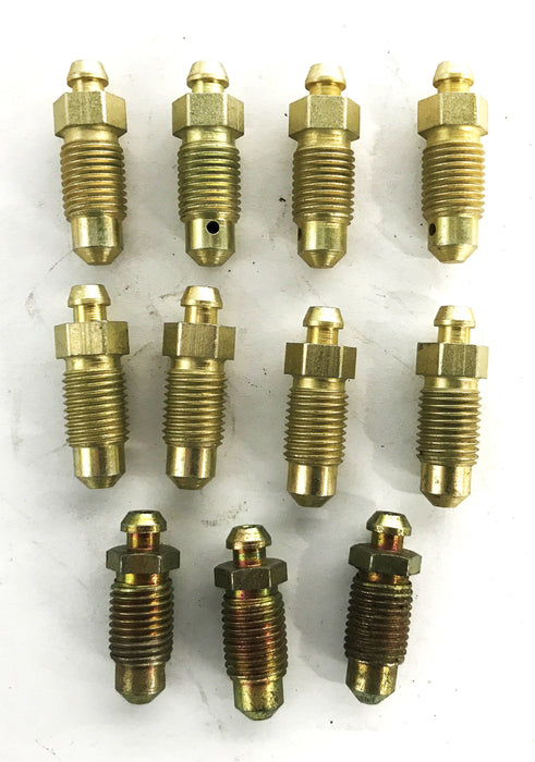Unbranded Steel Zinc Front Brake Bleeder Screw 94009 [Lot of 11] NOS