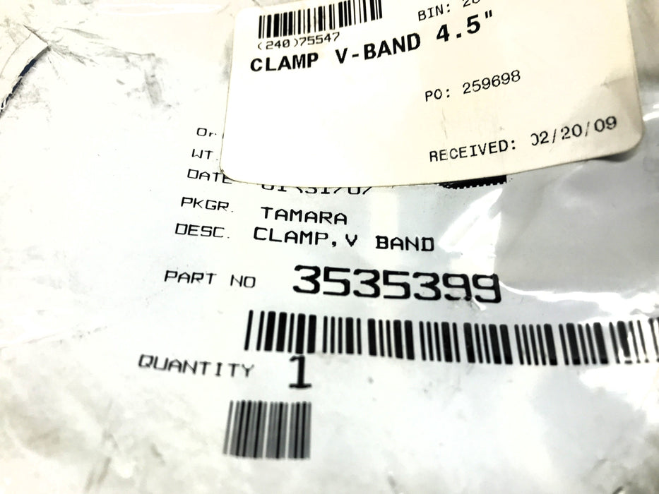 Cummins V-Band Clamp 3535399 NOS