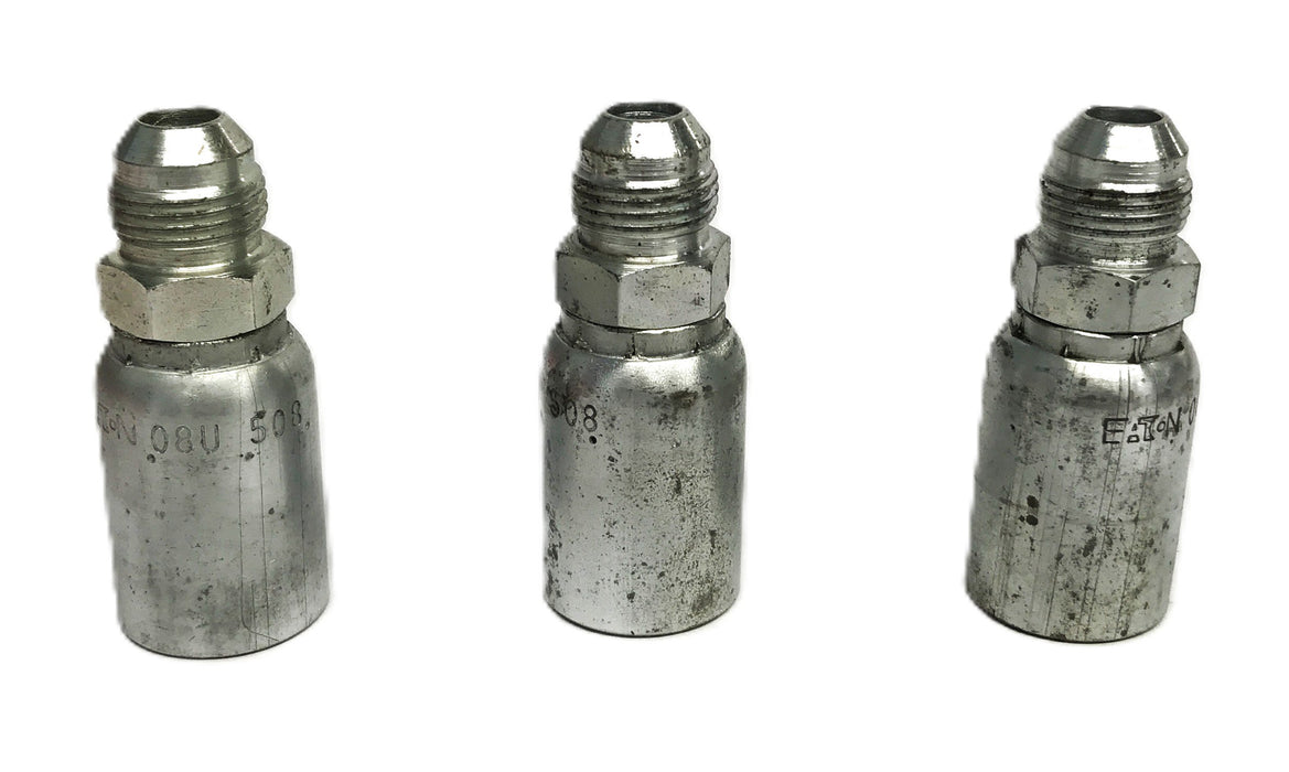 Eaton 1/2 inch Hydraulic Crimp Fitting 08U-508 [Lot of 3] NOS