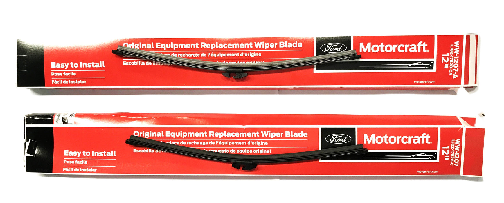 Motorcraft Rear Wiper Blade WW-1207/1207A [Lot of 2] NOS