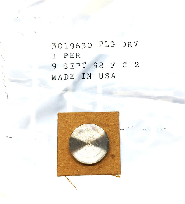 Cummins Drive Plug 3019630 [Lot of 2] NOS