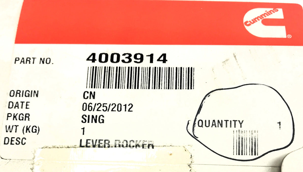 Cummins Rocker Lever 4003914 NOS
