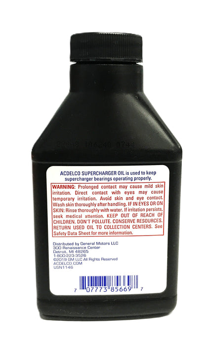 ACDelco Supercharger Oil, 4oz Bottle 10-4041-12345982 [Lot of 8] NOS - GTS SPECIAL