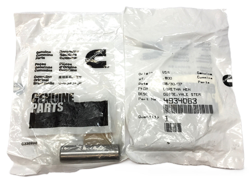 Cummins Valve Stem Guide 4934063 [Lot of 2] NOS