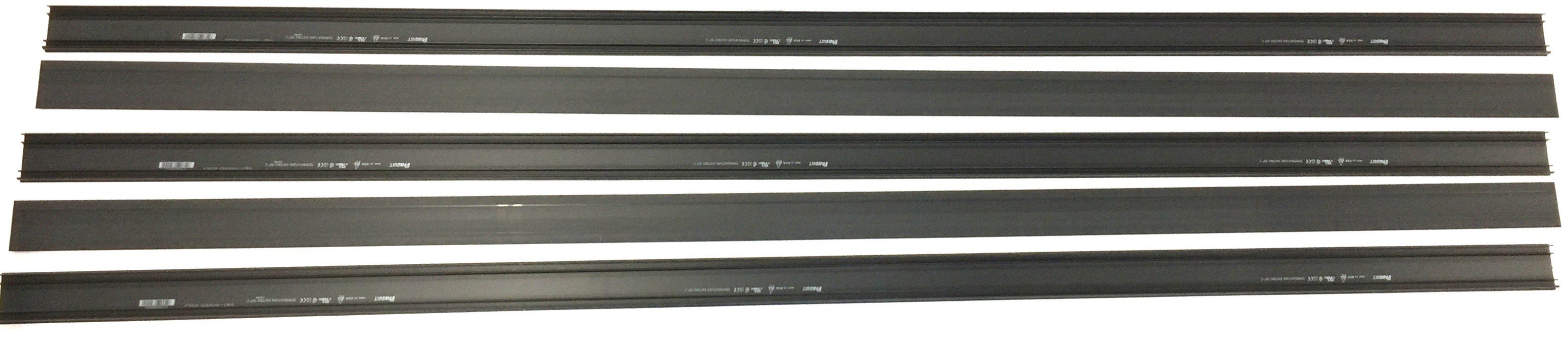 Panduit 2" x 6' Black Plastic Duct Cover [Lot of 5] PANDHC2BL6 NOS