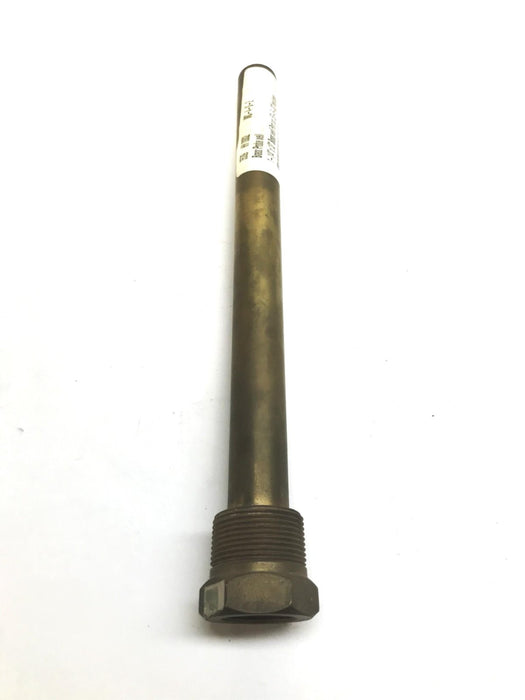 Unbranded 1-1/2 inch x 13 inch Brass Well Temperature Probe 53-6-S2 NOS
