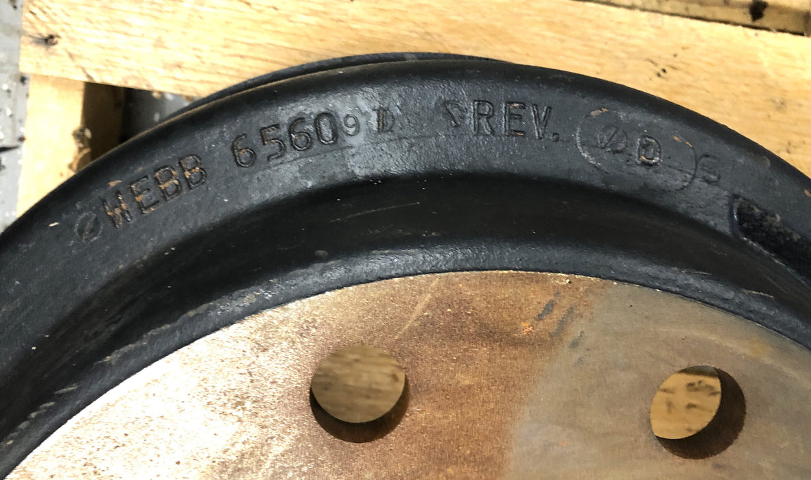 Webb 16.5x6 Inch Balanced Outboard Mount Break Drum 65609B NOS FREIGHT