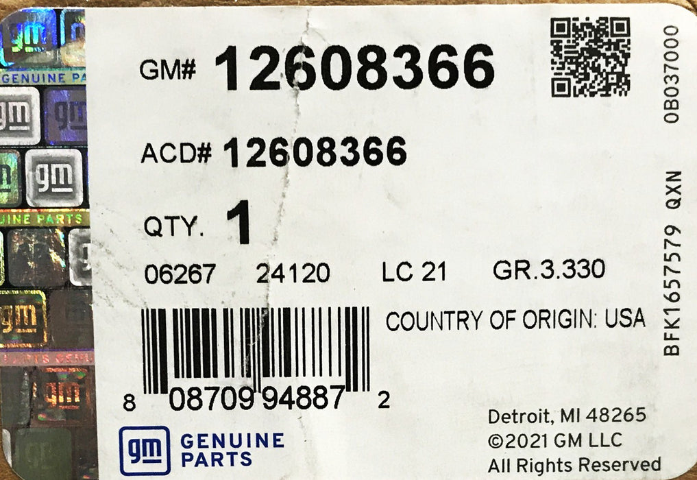 GM Fuel Injection Rail 12608366 NOS