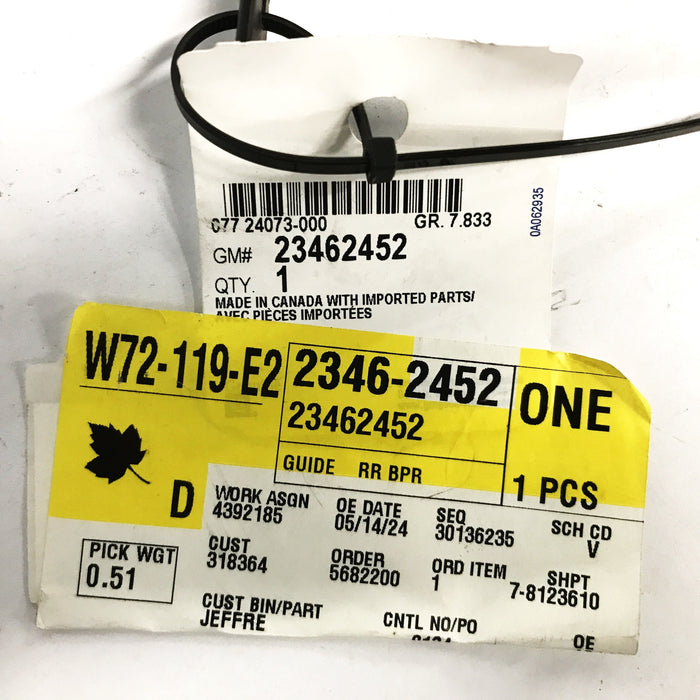 GM Rear Driver Side Bumper Fascia Guide Bracket 23462452 NOS