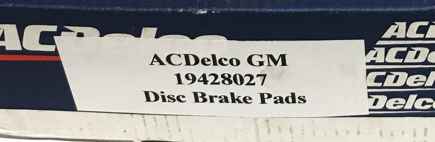 ACDelco GM Disc Brake Pad Set 19428027 NOS