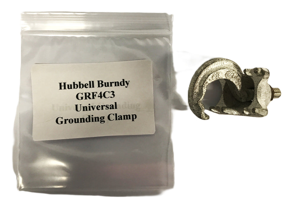 Hubbell Burndy Universal Grounding Clamp GRF4C3 NOS