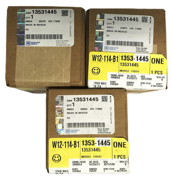 GM Front Right Seat Heater Control Module 13531445 [Lot of 3] NOS