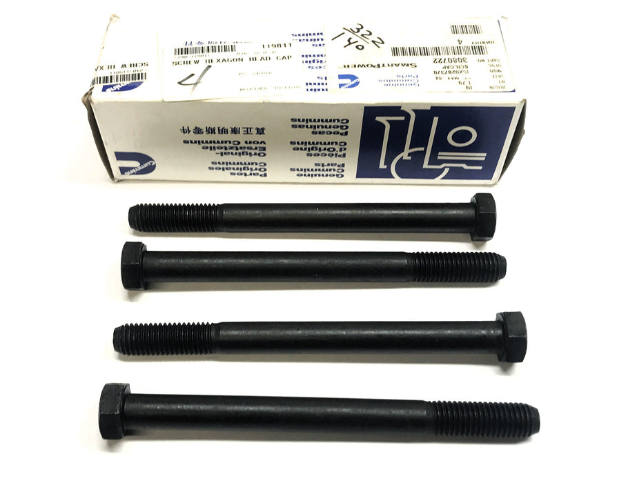 Cummins Box of (4) Hex Head Cap Screw 3080722 NOS