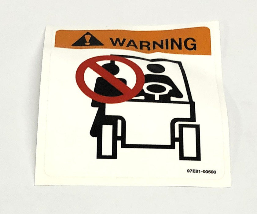 CAT Lift Trucks Passenger Warning Decal 97E8100500 NOS
