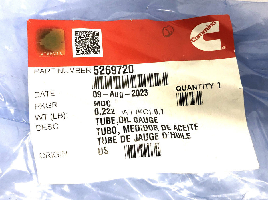 Cummins Oil Gauge Tube 5269720 NOS
