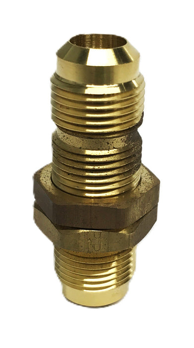 Unbranded 1/2 inch Flared Brass Bulkhead Union [Lot of 2] NOS