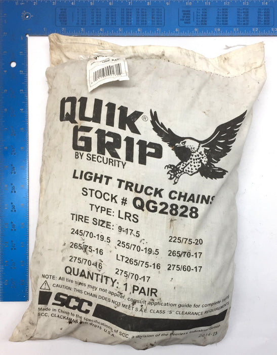 SCC Quik Grip Light Truck Chains QG2828 NOS