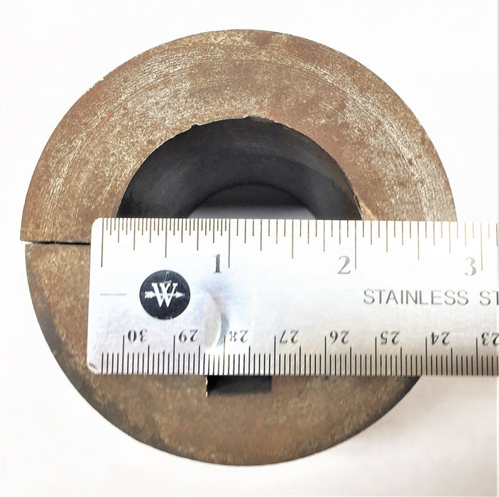 UNBRANDED 2-Piece Shaft Coupling 2" x 3" Long w/ 1/2" Keyway NOS