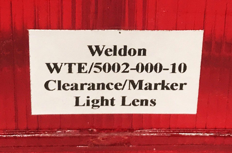 Weldon Red Clearance Light Lens WTE/5002-000-10 [Lot of 9] NOS