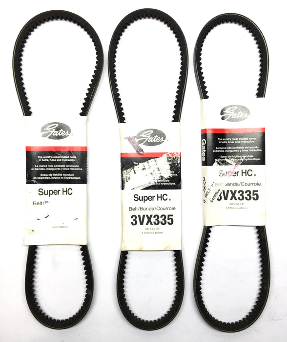 Gates Super HC V-Belt 3VX335 [Lot of 3] NOS