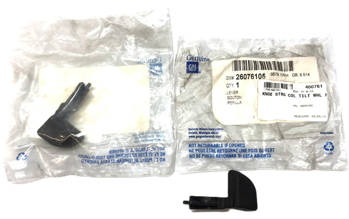 GM Steering Column Tilt Wheel Release Lever 26076105 [Lot of 2] NOS