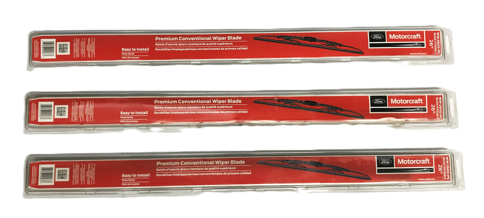 Motorcraft Premium Windshield Wiper WW-2600-PC [Lot of 3] NOS