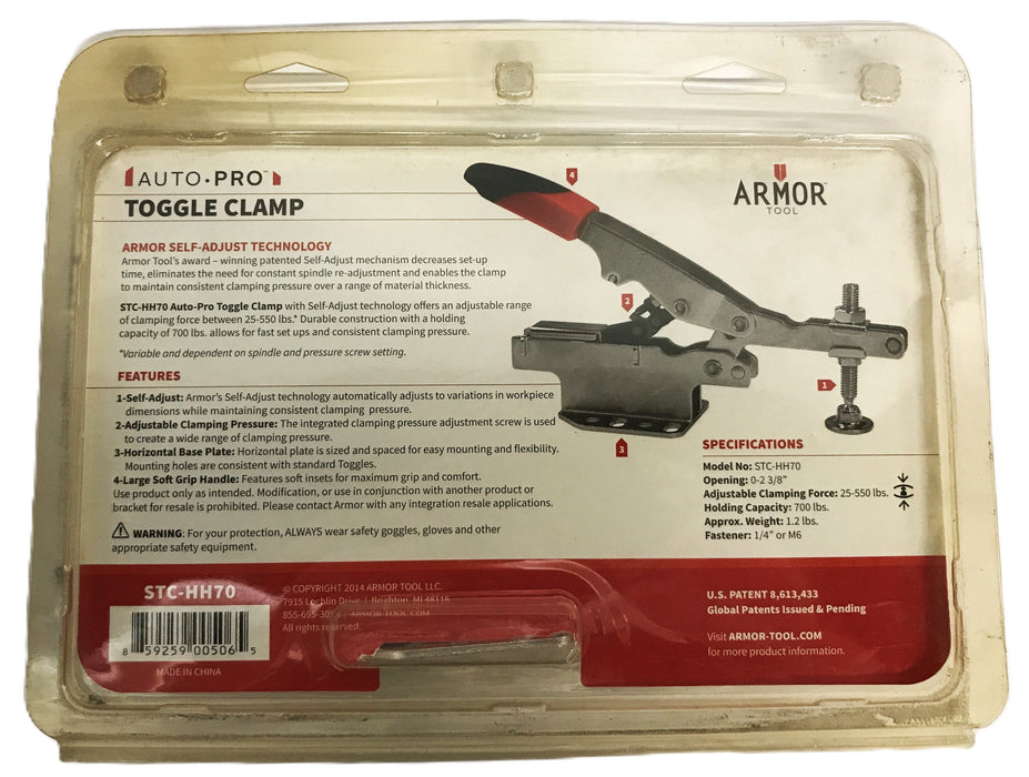 Armor-Tool Auto-Adjust Toggle Clamp STC-HH70 NOS