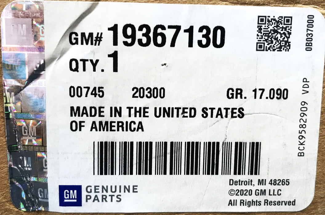 GM Long Bed Soft Folding Truck Bed Cover 19367130 NOS