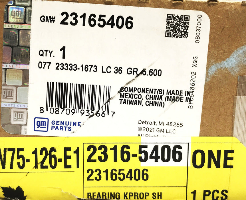 GM Drive Shaft Support Bearing 23165406 NOS