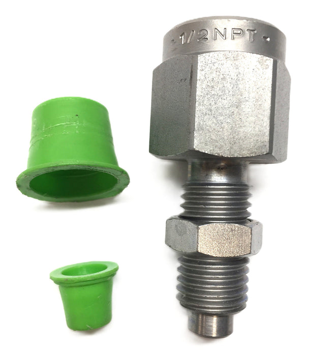 Stauff 1/2" Female End Hose Gauge Adapter SMA-20-1/2NPT-W3 NOS