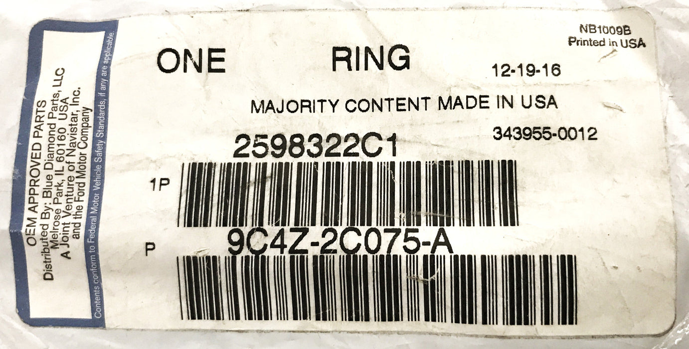 Navistar Ford Front Brake Exciter Ring 2598322C1 NOS