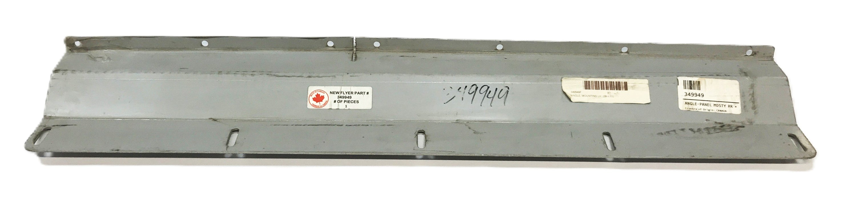 New Flyer LH Angled Mounting Panel (Grey) 349949 [Lot of 3] NOS