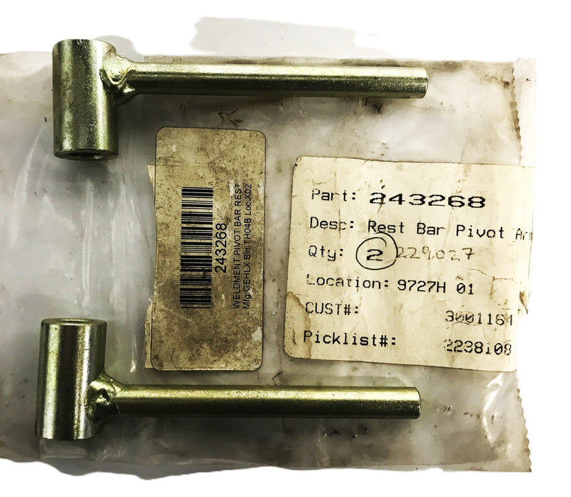 Weldment Pivot Arm Rest Bar 243268 NOS