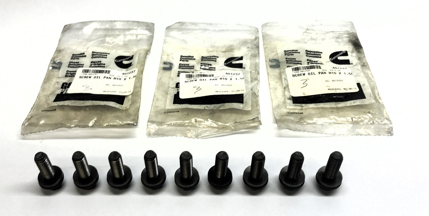 Cummins M10 x 1.5 Hex Head Flange Screw 3896724 [Lot of 9] NOS