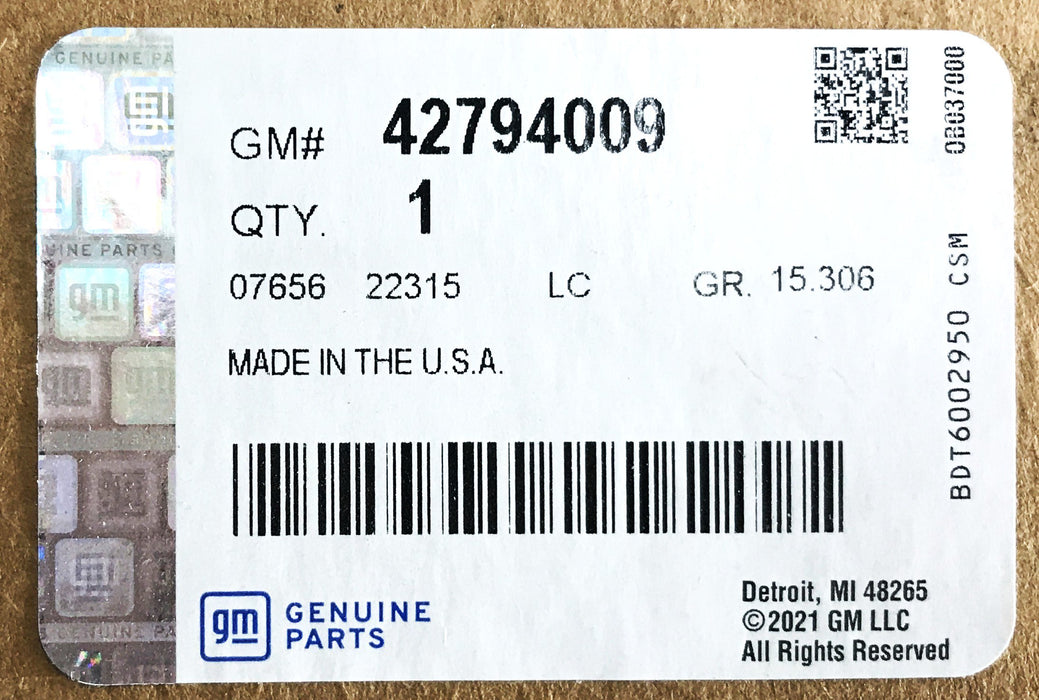 GM Front and Rear Floor Liner Set 42794009 NOS