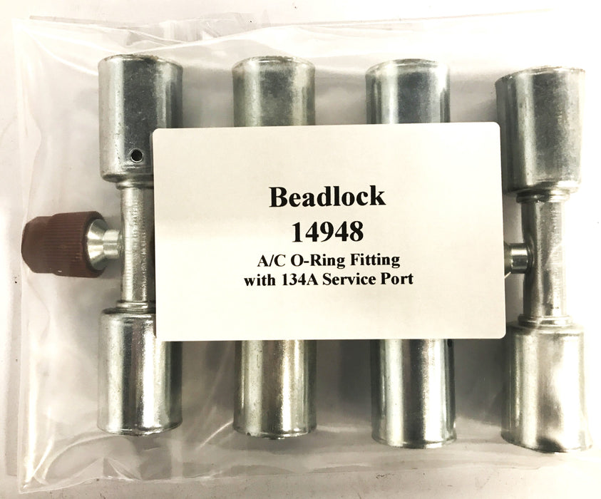 Beadlock O-Ring Fitting with 134A Service Port 14948 [Lot of 4] NOS