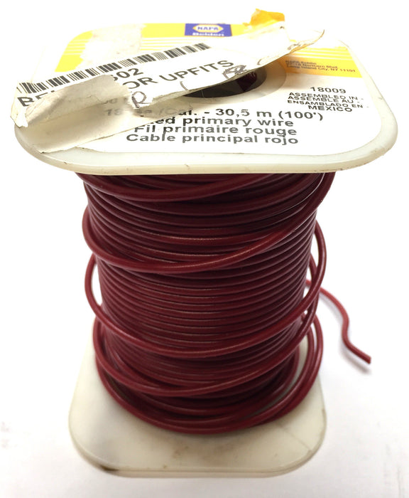 Napa Belden 100' 18Ga./Cal.-30,5m Red Primary Wire 18009 (732302) NOS