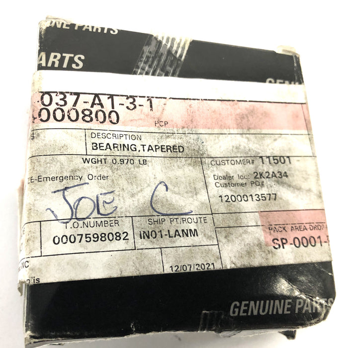 Shuster Tapered Roller Bearing For Logisnext 32207 (904400800) NOS