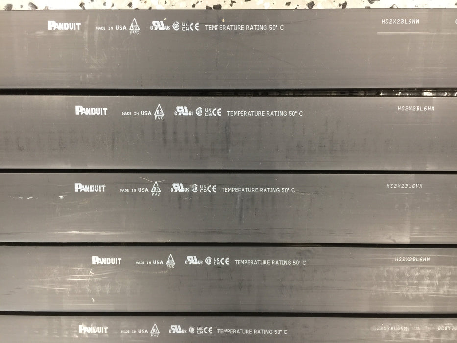 Panduit 2" x 6' Black PVC Hinged Duct Channel HS2X2BL6NM [Lot of 5] NOS