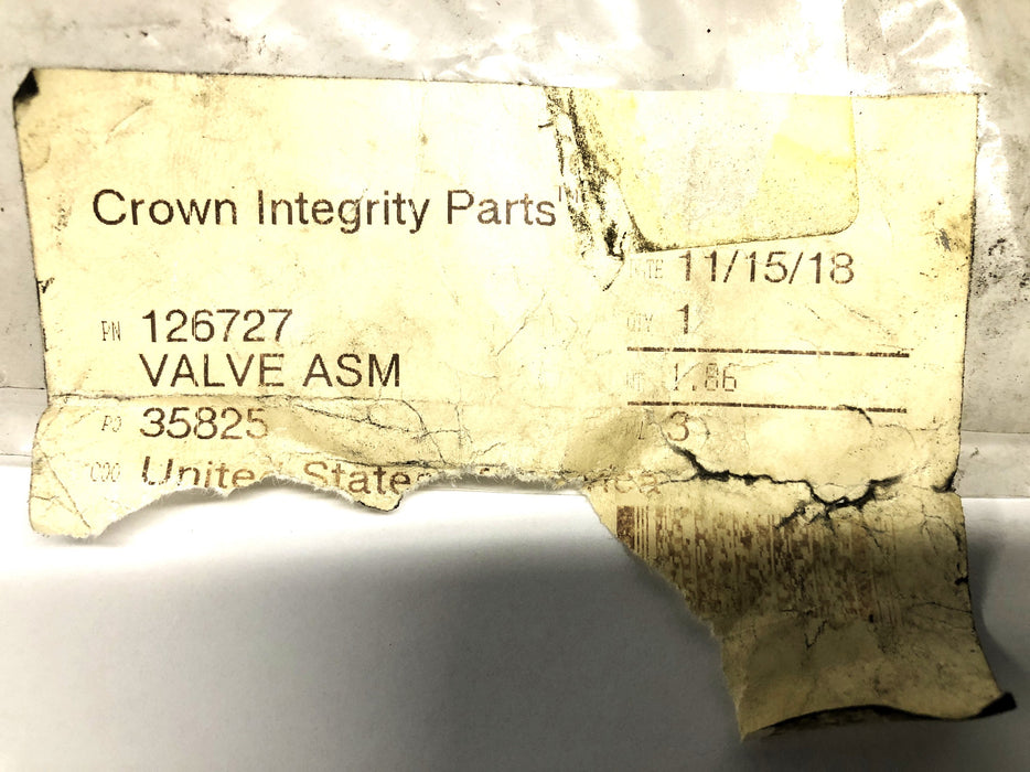 Vonberg Valve For Crown 126727 NOS