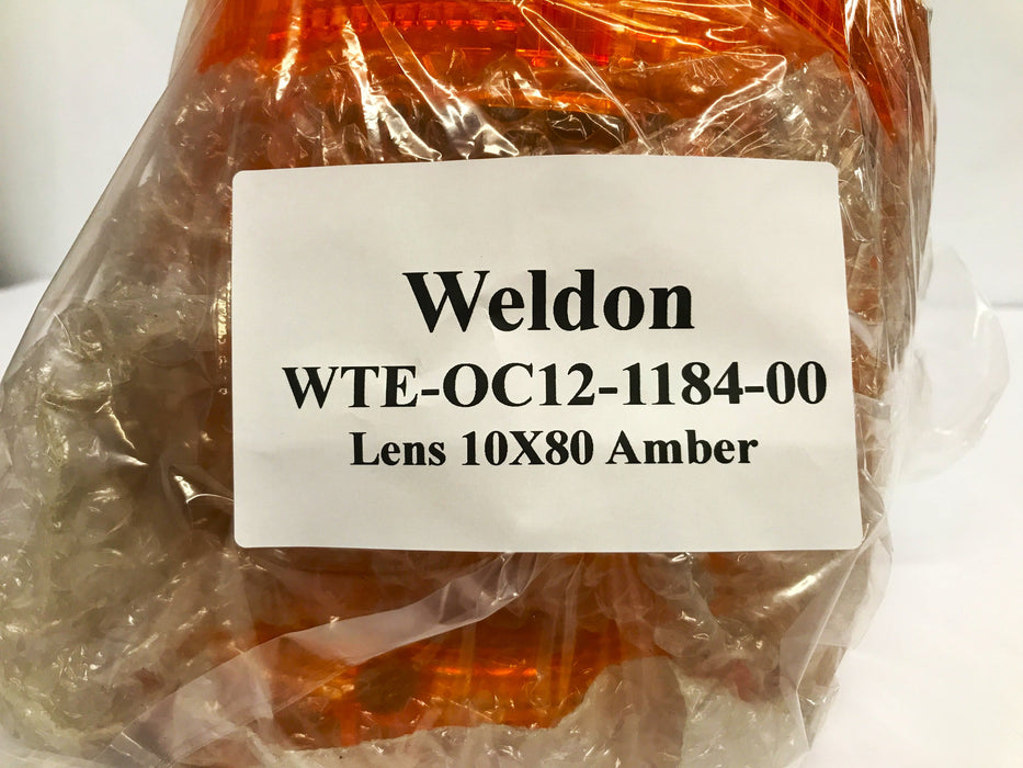 Weldon 7IN Amber Warning Light Lens and Reflector WTE-OC12-1184-00 [Lot of 3]NOS