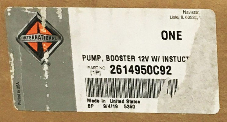 International Heat Booster Pump 2614950C92 NOS