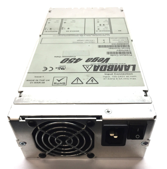 TDK-Lambda Vega 450 Modular Multi-Output Switch-Mode Power Supply V407HSV USED