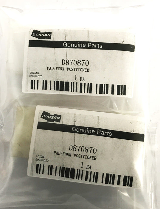 Doosan Fork Positioner Pad D870870 [Lot of 2] NOS