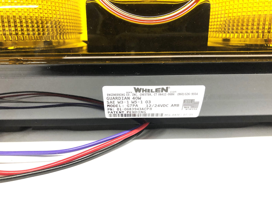 Whelen Amber 2 Rotator Strobe Lightbar G7PA NOS - GTS SPECIAL