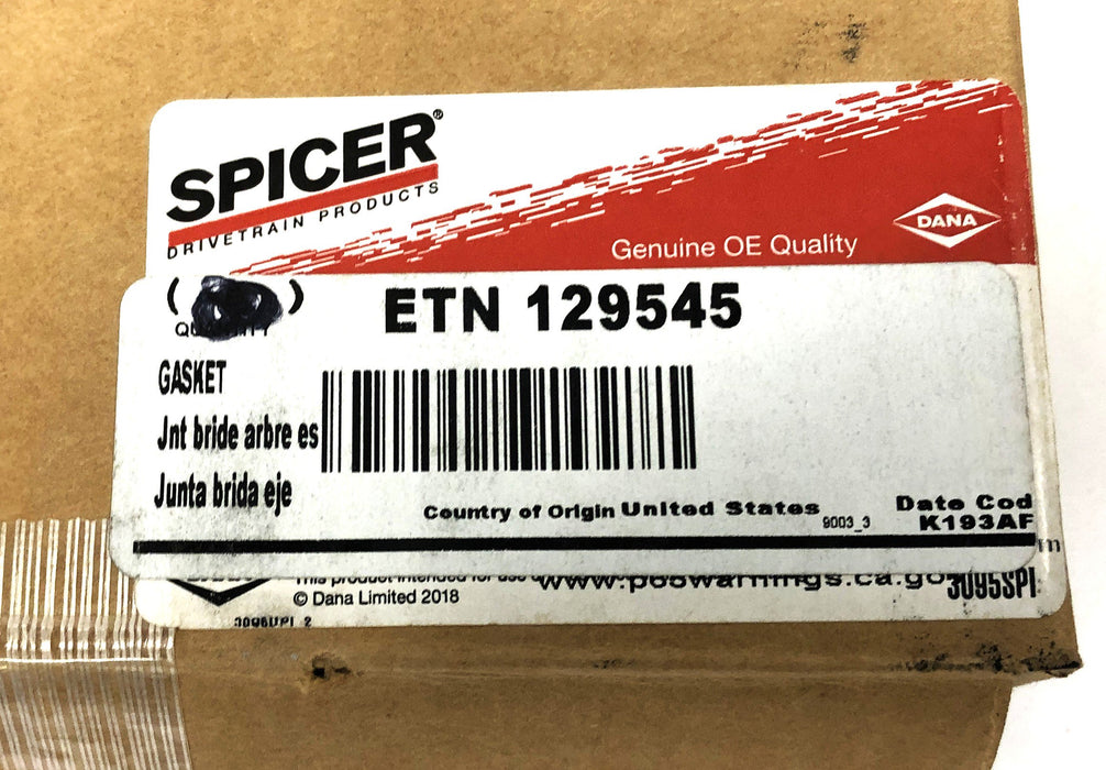 Spicer Axle Shaft Flange Gasket ETN 129545 [Lot of 15] NOS