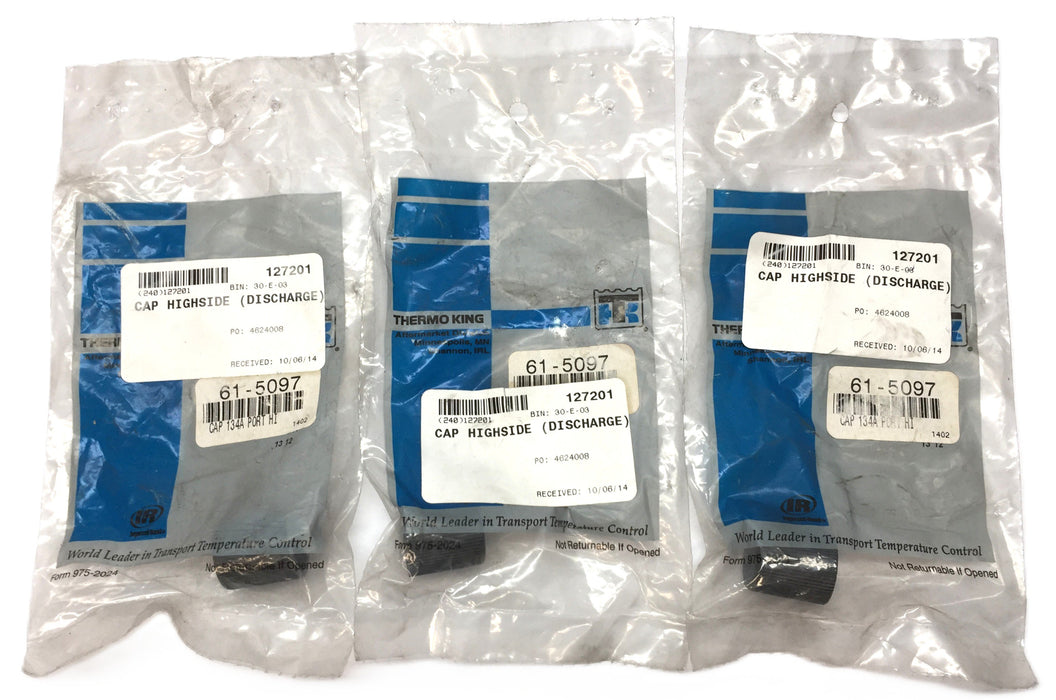 Thermo King 134A High Side Port Cap 61-5097 [Lot of 3] NOS
