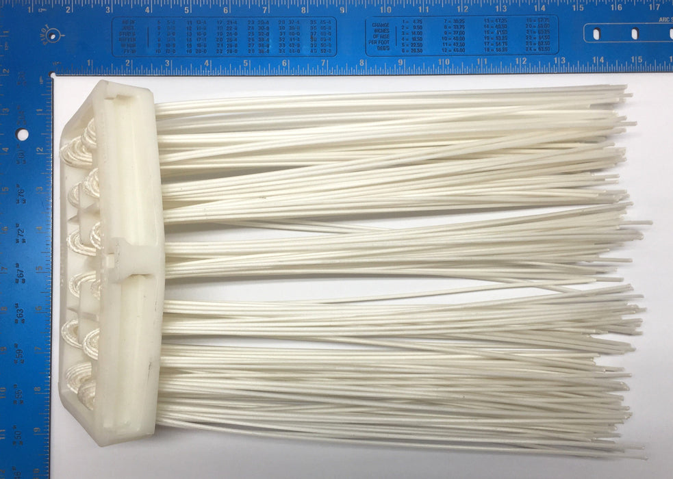 Tuf-Grip 14" x 8" White 10-Bristle/12-Seg. Poly Gutter Broom 3000400 Segment NOS